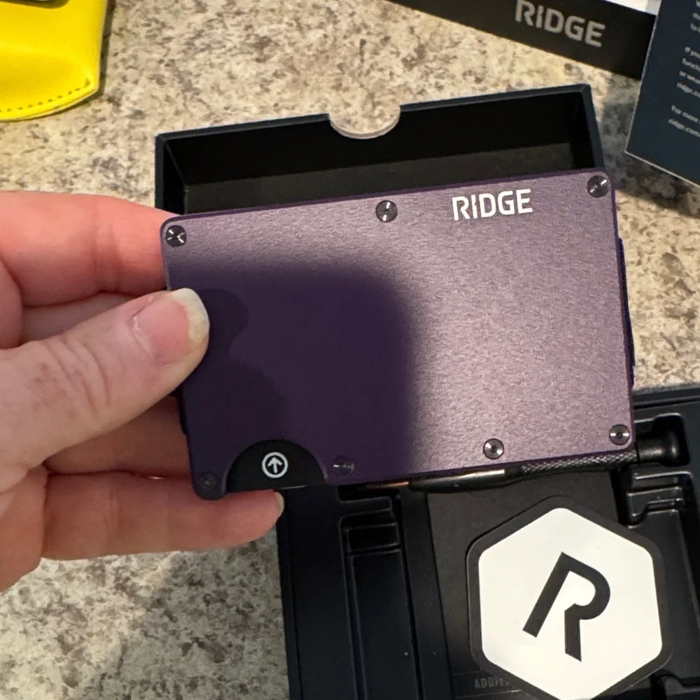 New Ridge Slim RFID Card Holder Wallet - Purple